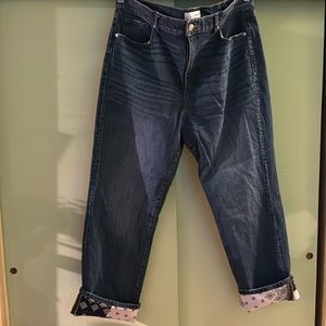 Loft, high rise, straight crop, bandana bottom — 14